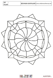 Mandala boyama sayfaları